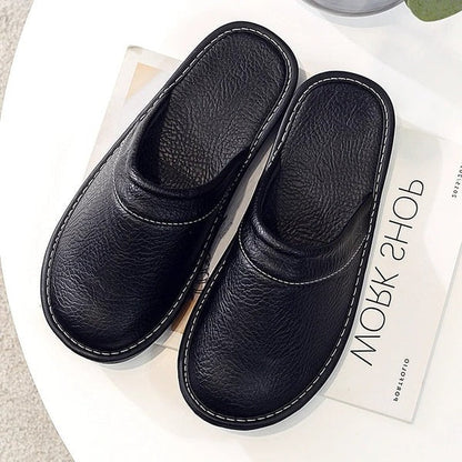 Indoor Slip-On Slippers with  Non-Slip Traction Base for Men
