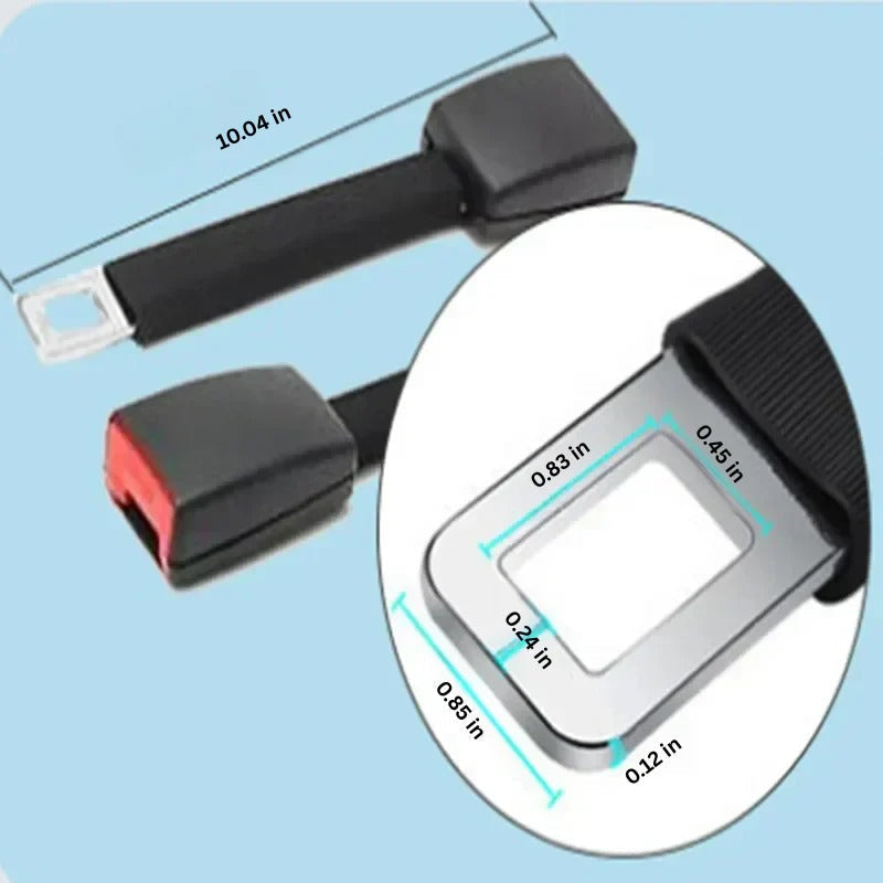Seat Belt Buckle Extension with 11-Inch Rigid Stem and Quick Release Button