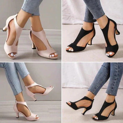 Women's Comfort High-Heel Pumps with Arch Support and Cushioned Footbed