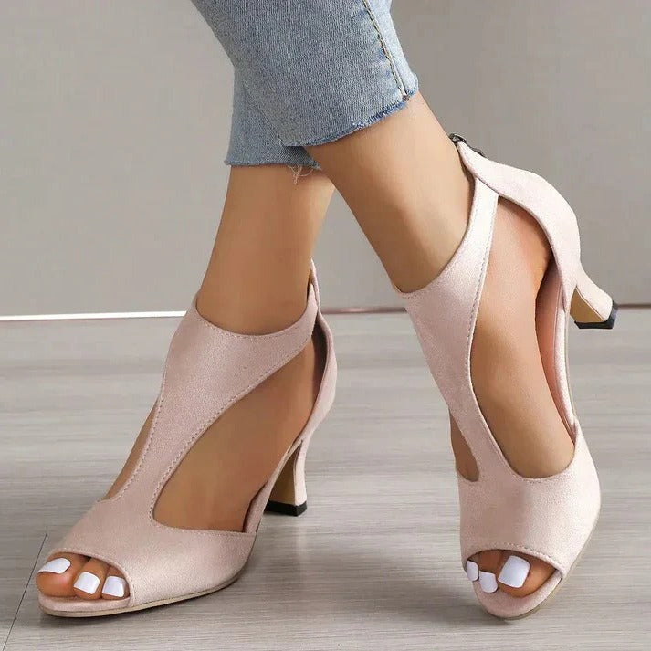 Women's Comfort High-Heel Pumps with Arch Support and Cushioned Footbed