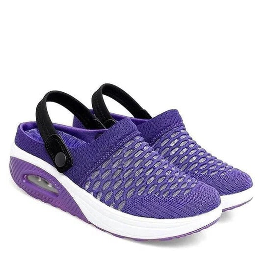 Women's Walking Shoes with Shock Absorbing Wedge Base