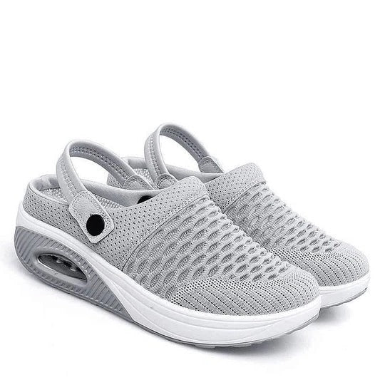 Women's Walking Shoes with Shock Absorbing Wedge Base