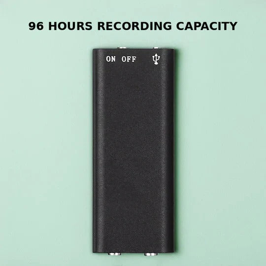 Voice Activated Audio Recorder with 32GB Storage and 96 Hour Battery