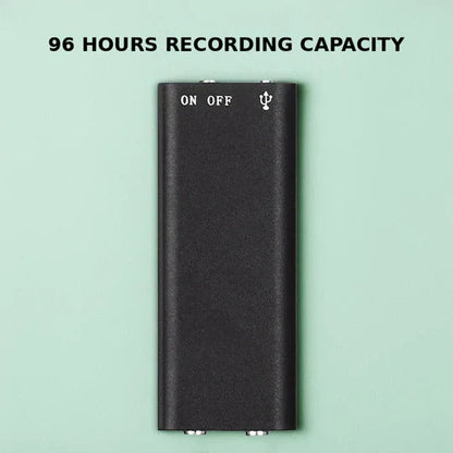 Voice Activated Audio Recorder with 32GB Storage and 96 Hour Battery