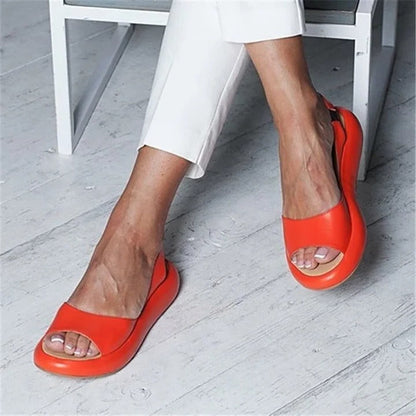 Women's Everyday Slip-On Sandals with Low Heel and Rubber Sole