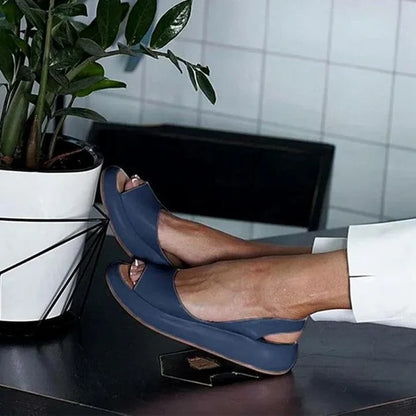 Women's Everyday Slip-On Sandals with Low Heel and Rubber Sole