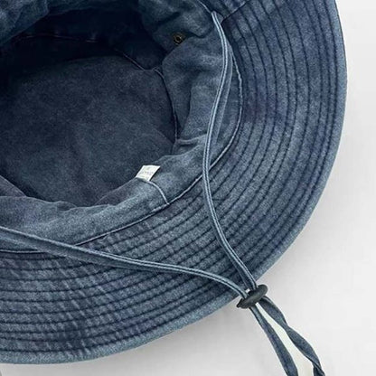 Bucket Hat with Adjustable Chin Strap and Mesh Ventilation Panels for Outdoor Hiking