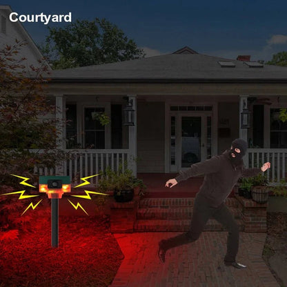 Motion Activated Solar Pest Deterrent with LED Strobe and 13 Sound Patterns
