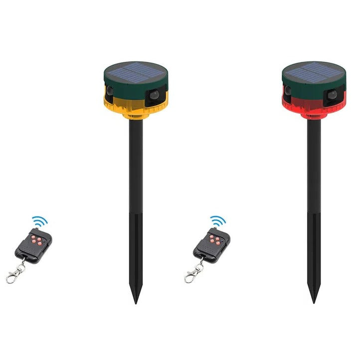 Motion Activated Solar Pest Deterrent with LED Strobe and 13 Sound Patterns