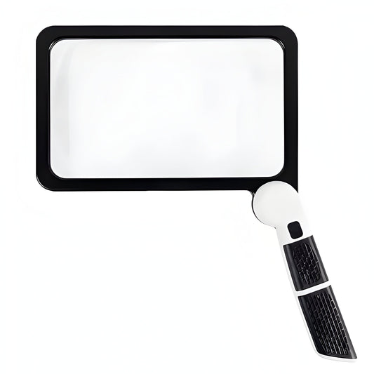 Handheld Magnifying Glass with 48 LED Lights and 5x Magnification, Foldable Design