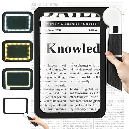 Handheld Magnifying Glass with 48 LED Lights and 5x Magnification, Foldable Design