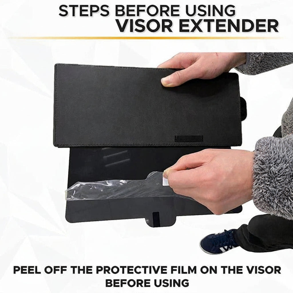 Polarized Car Visor with Dual Day and Night Mode, Hook and Loop Attachment