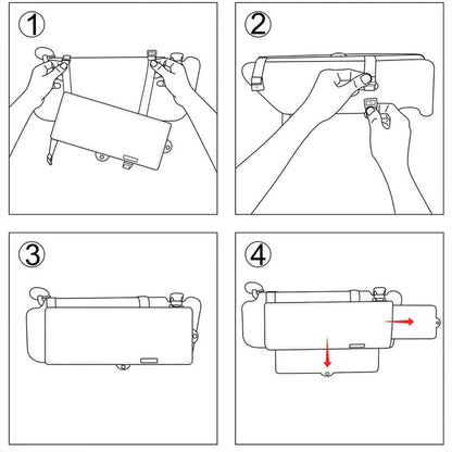 Polarized Car Visor with Dual Day and Night Mode, Hook and Loop Attachment