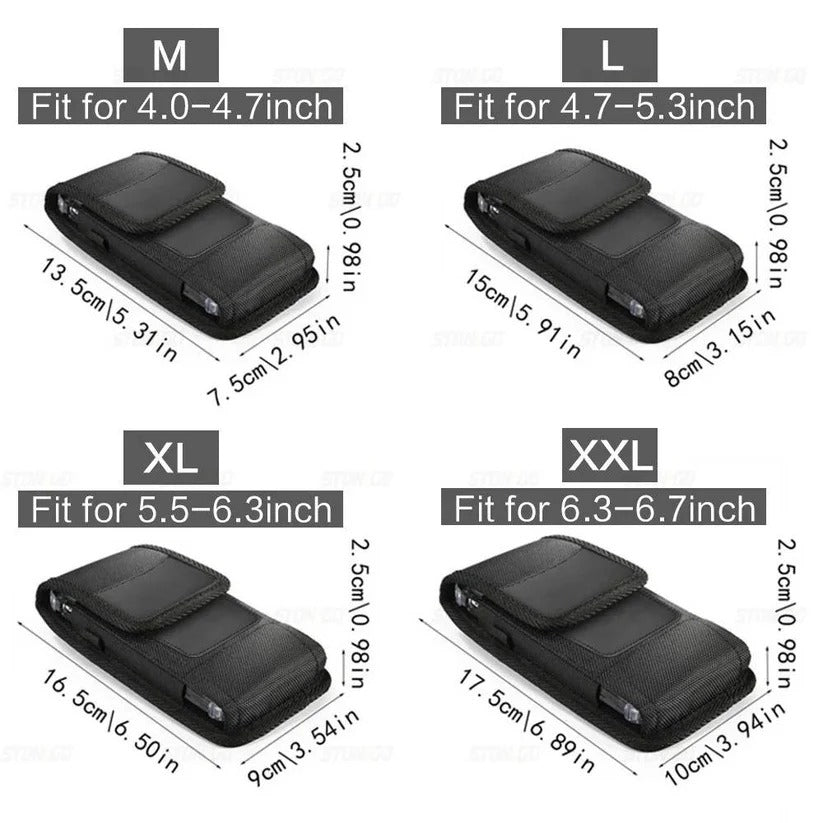 Belt Clip Phone Holster with Signal Blocking Card Slot and Pen Band