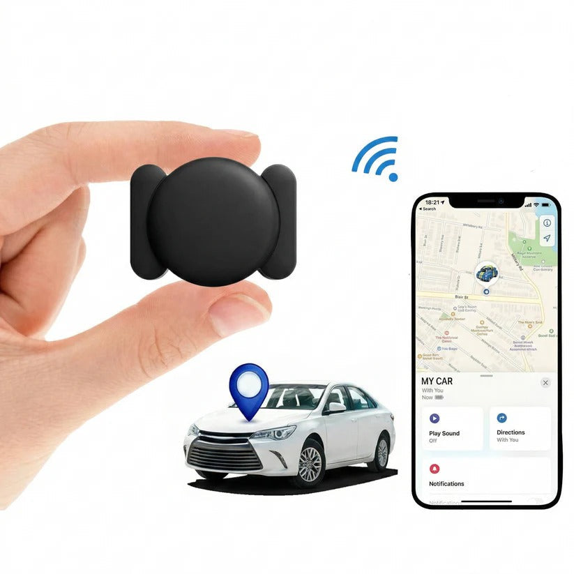 Compact GPS Vehicle Tracker with App Monitoring and Dual Cases