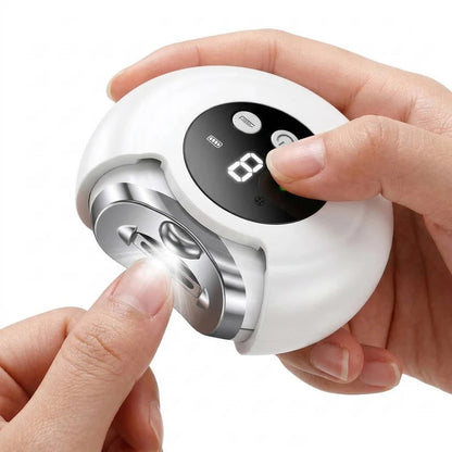 Electric Nail Trimmer with Enclosed Blade and Polishing Head, LED Light and 3-Speed Settings