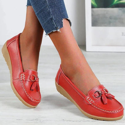 Women's Premium Hide Loafers with Ergonomic Insoles and Air-Permeable Build