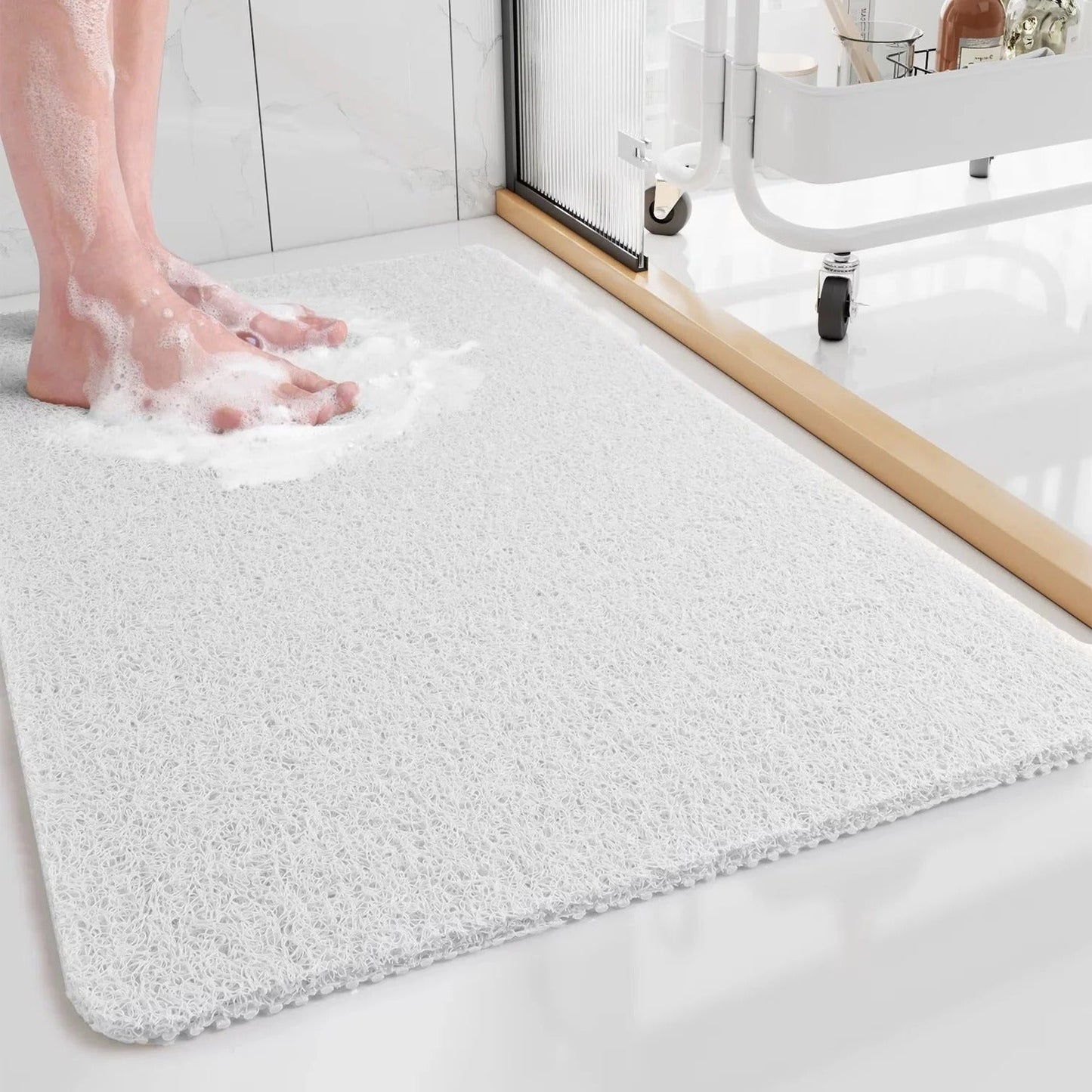 Bathroom Shower Floor Mat with Flow Through Design