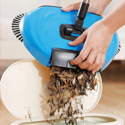 Cordless Vacuum Broom with Multi-Surface Brush Head and Quick Release Dustbin