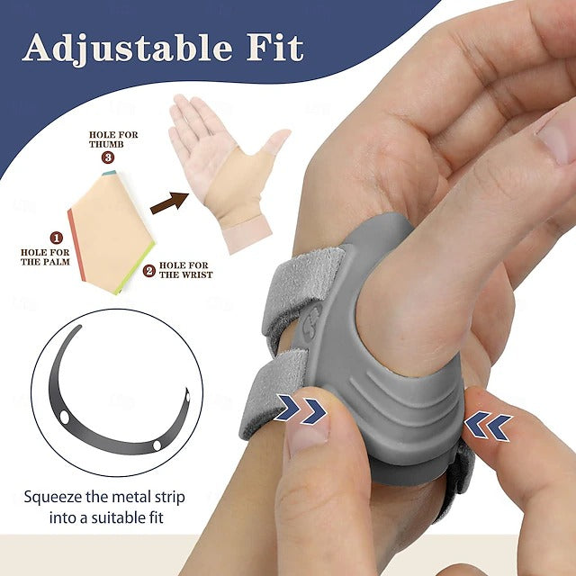 Adjustable Thumb Brace with Hook and Loop Strap for Men and Women