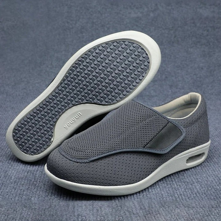 Adjustable Wide Fit Shoes with Hook and Loop Closure and Padded Insole