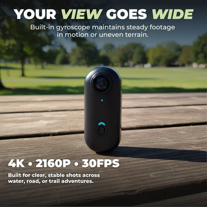 4K Action Camera with 128GB Storage and Six Mounting Options