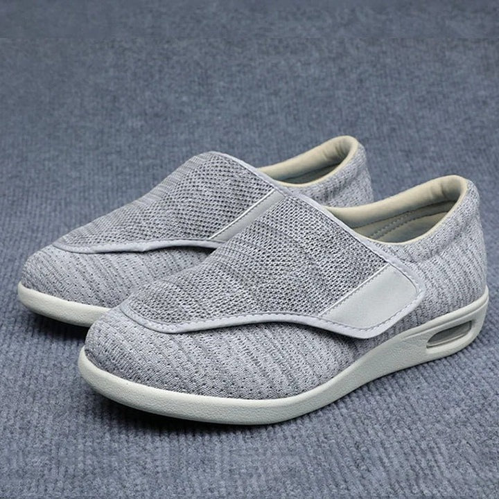 Adjustable Wide Fit Shoes with Hook and Loop Closure and Padded Insole