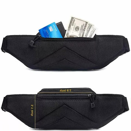 Concealed Carry Waist Pack with Multi-Compartment Storage and Adjustable Strap