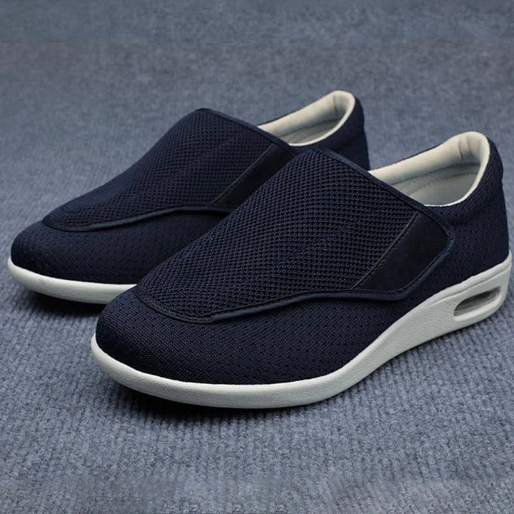 Adjustable Wide Fit Shoes with Hook and Loop Closure and Padded Insole