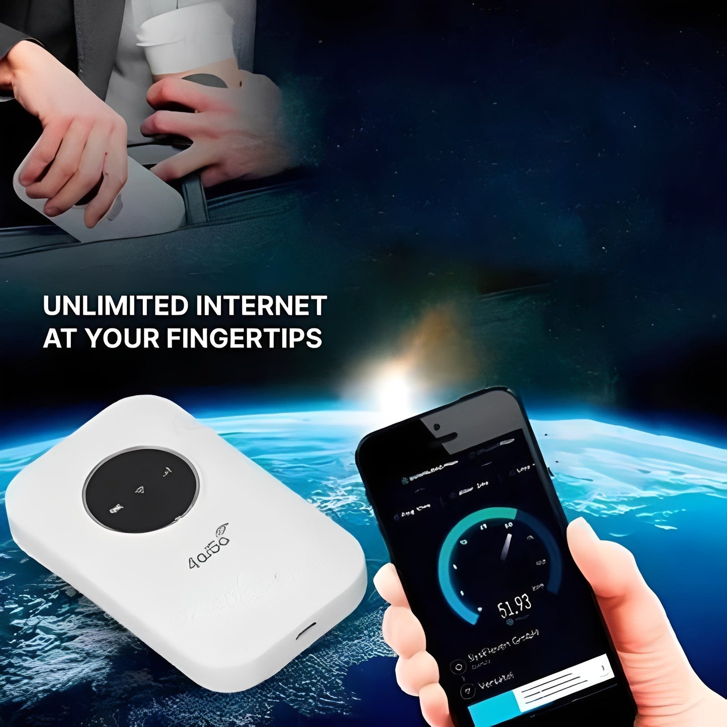 Portable Wireless Router with Multi-Device Support for Travel