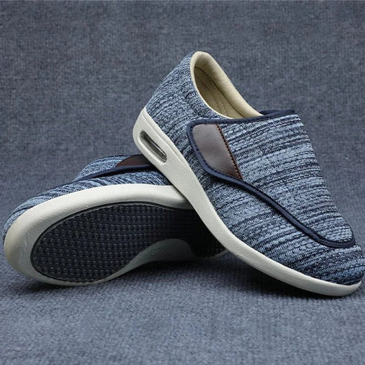 Adjustable Wide Fit Shoes with Hook and Loop Closure and Padded Insole