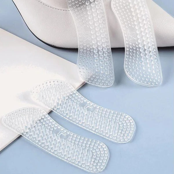 Heel Grip Inserts with Textured Surface and Shock Absorption, 4 Thickness Options