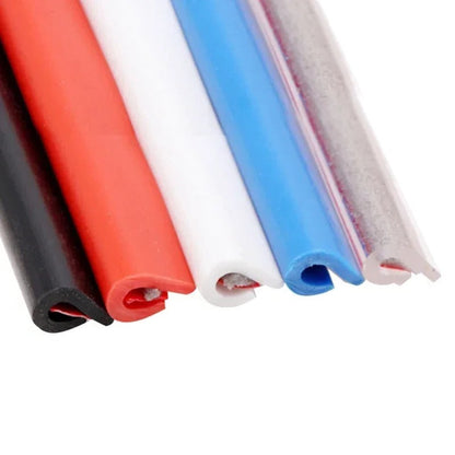 Door Edge Protector Strip with U-Shaped Channel and Heat-Activated Adhesive, 16.4ft Universal