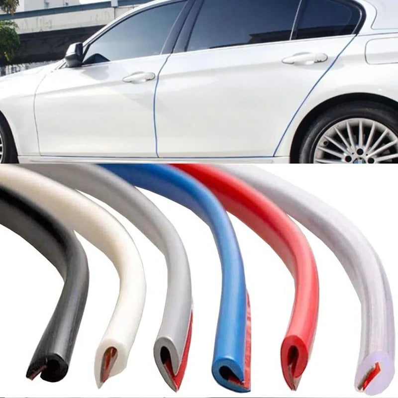 Door Edge Protector Strip with U-Shaped Channel and Heat-Activated Adhesive, 16.4ft Universal