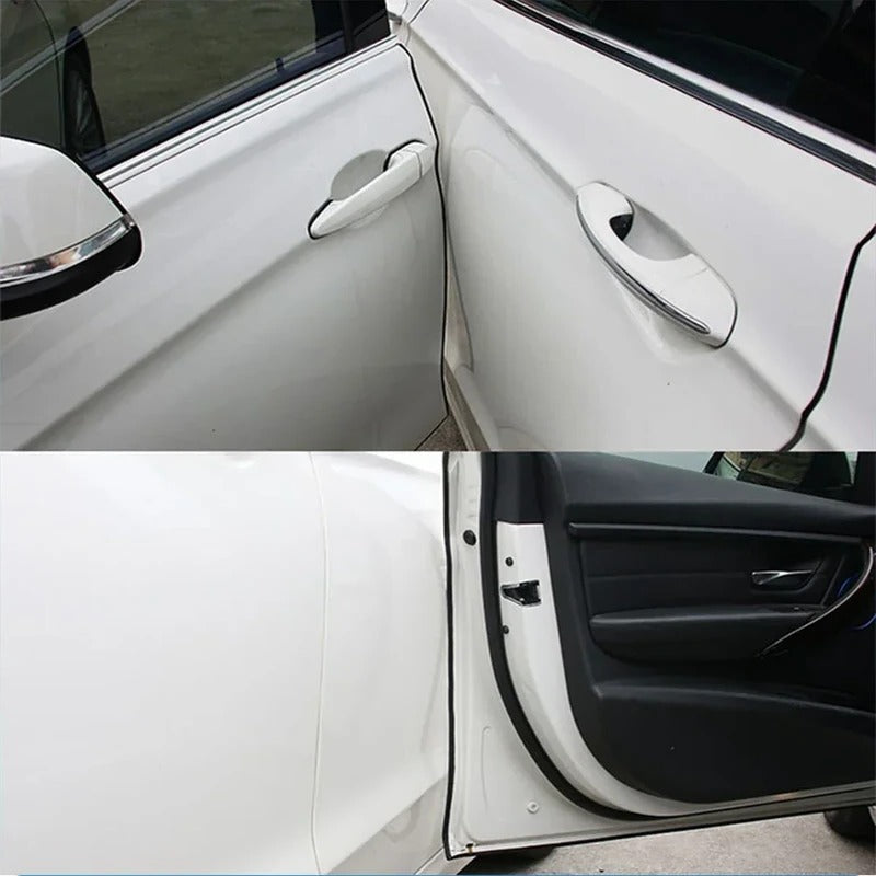 Door Edge Protector Strip with U-Shaped Channel and Heat-Activated Adhesive, 16.4ft Universal