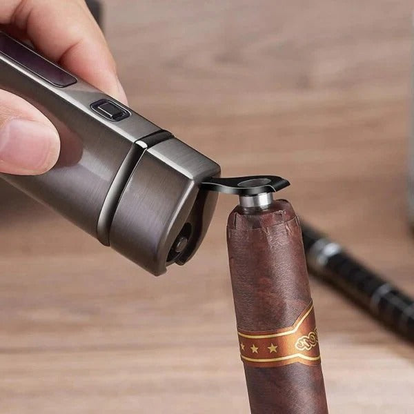 Electric Torch Lighter with Rechargeable Battery and Wind-Resistant Flame
