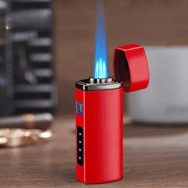 Electric Torch Lighter with Rechargeable Battery and Wind-Resistant Flame