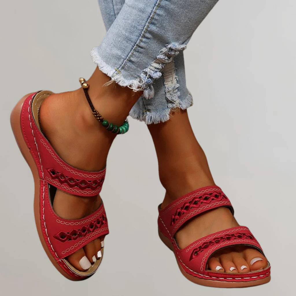 Women’s Everyday Platform Sandals with Footbed Shape Design
