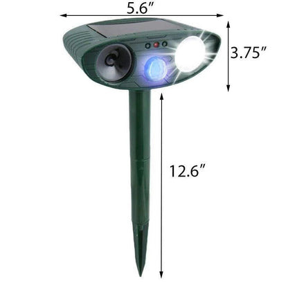 Ultrasonic Animal Repellent with Solar Charging and Motion Detection