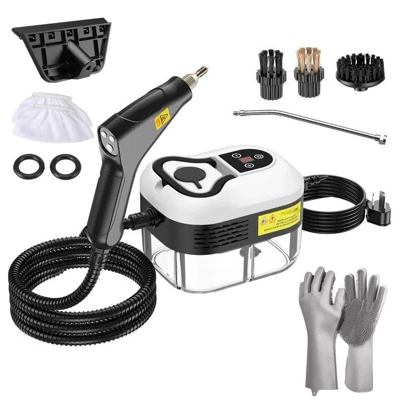 High Pressure Steam Cleaner with Five Brush Heads and Adjustable Settings