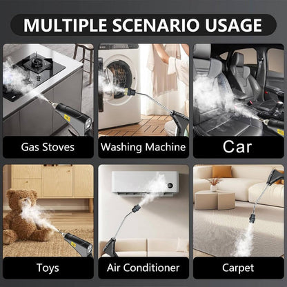 High Pressure Steam Cleaner with Five Brush Heads and Adjustable Settings