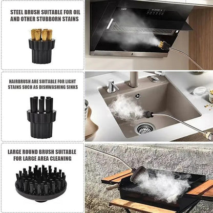 High Pressure Steam Cleaner with Five Brush Heads and Adjustable Settings