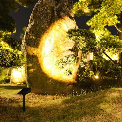 Solar Spot Light with Adjustable Zoom Lens and RGB Color Modes