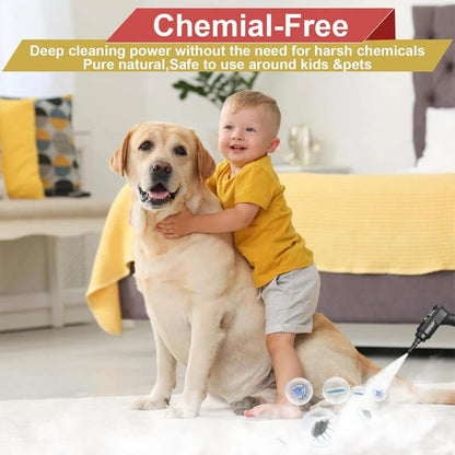 High Pressure Steam Cleaner with Five Brush Heads and Adjustable Settings