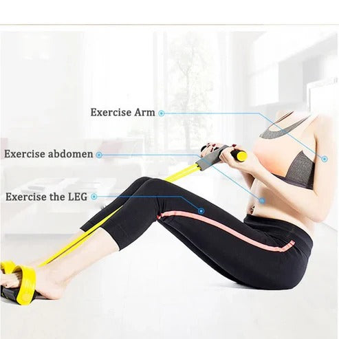 Resistance Band Set with Foot Pedals and Handles for Full Body Training