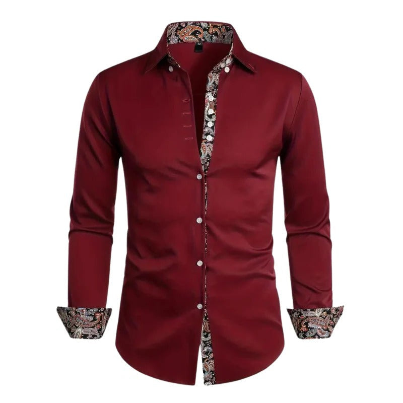 Extended Length Dress Shirt with Pointed Collar