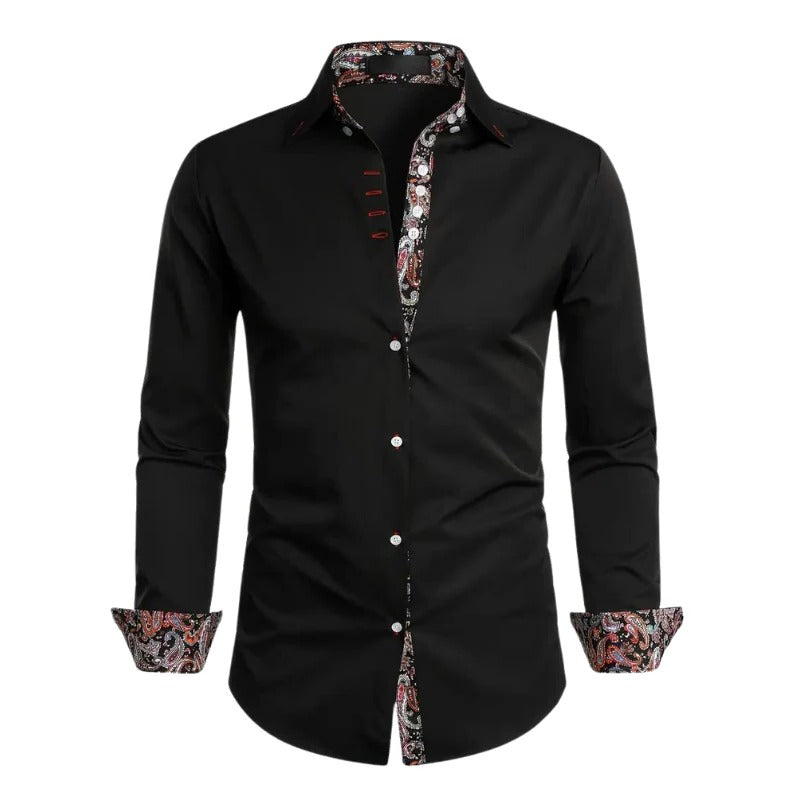 Extended Length Dress Shirt with Pointed Collar