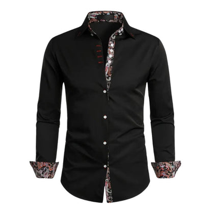 Extended Length Dress Shirt with Pointed Collar