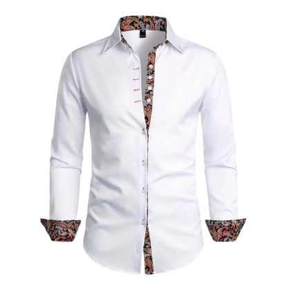 Extended Length Dress Shirt with Pointed Collar