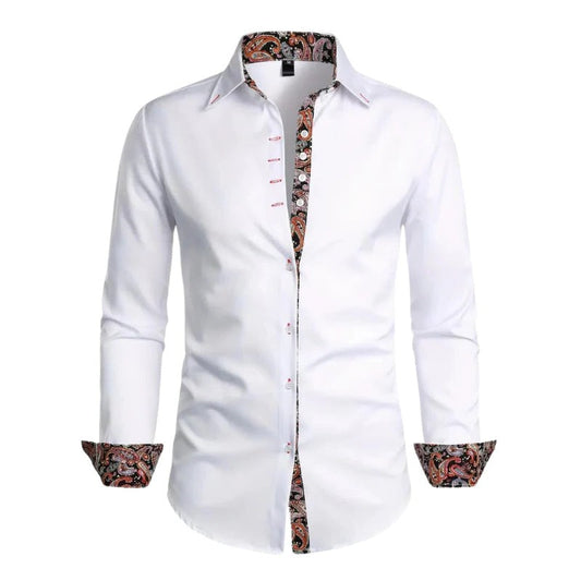 Extended Length Dress Shirt with Pointed Collar